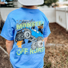 Load image into Gallery viewer, Monster Truck Off Road (Blue) Short Sleeve Kids Tee
