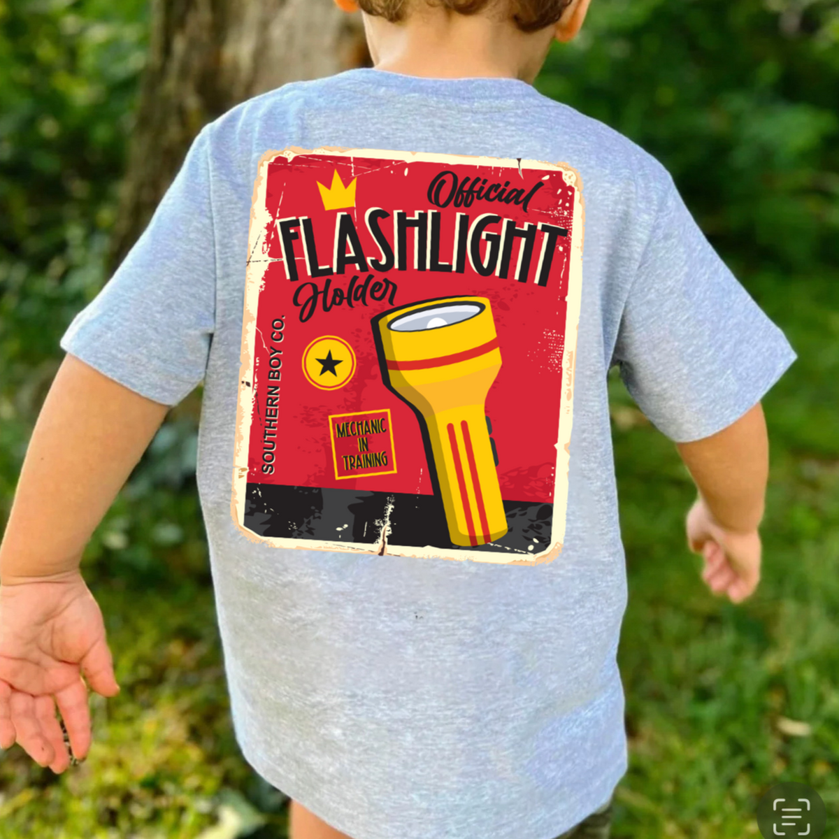 short-flashlight-holder-short-sleeve-kids-tee-southern-boy-co