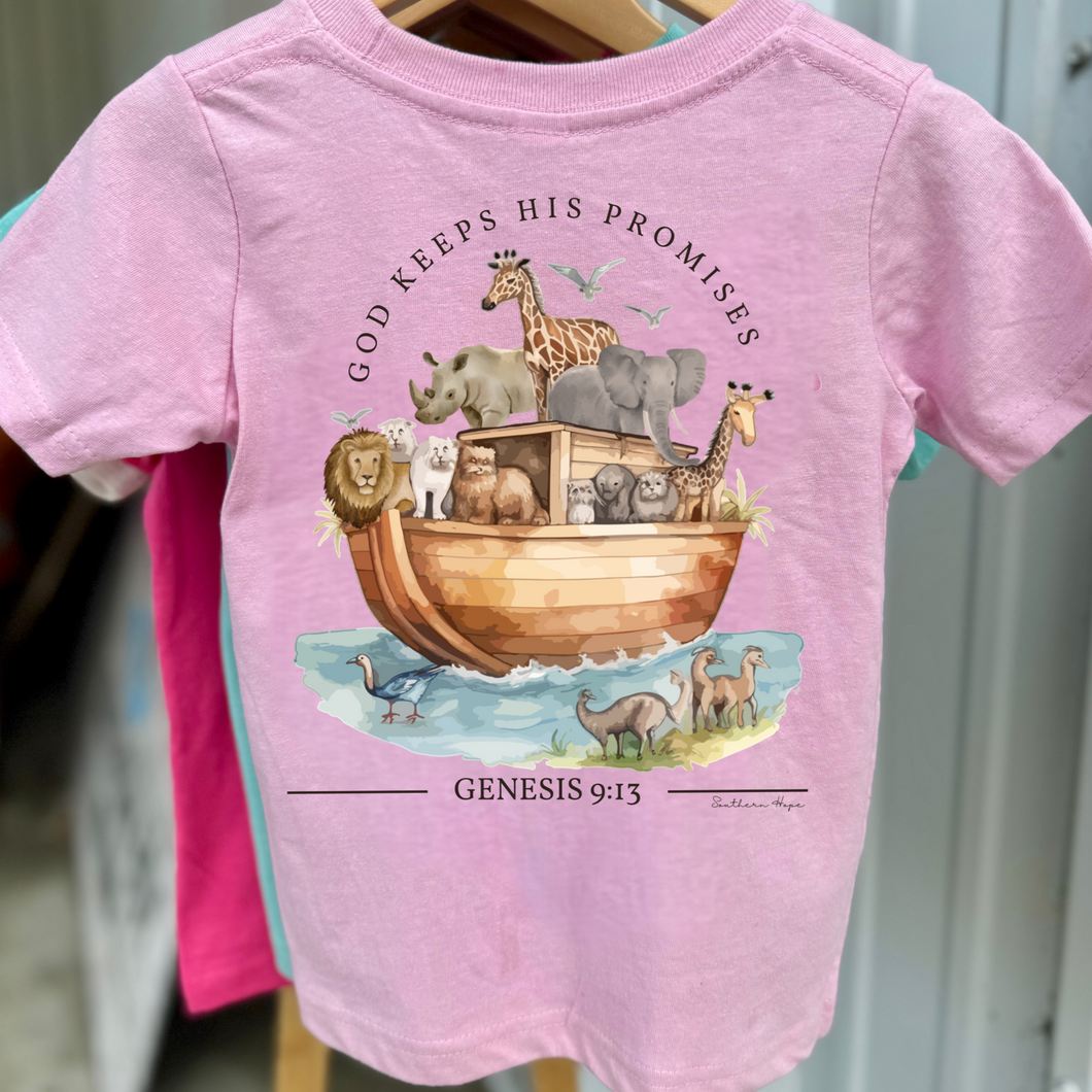(PINK/GIRLS) God's Promise (Ark) Short Sleeve Tee