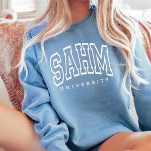 (SWEATSHIRT) Blue SAHM Adult Sweatshirt