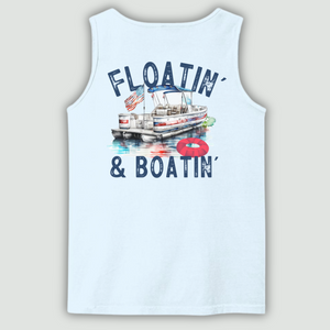 (TANK) Floatin' and Boatin' Short Sleeve Adult Tee