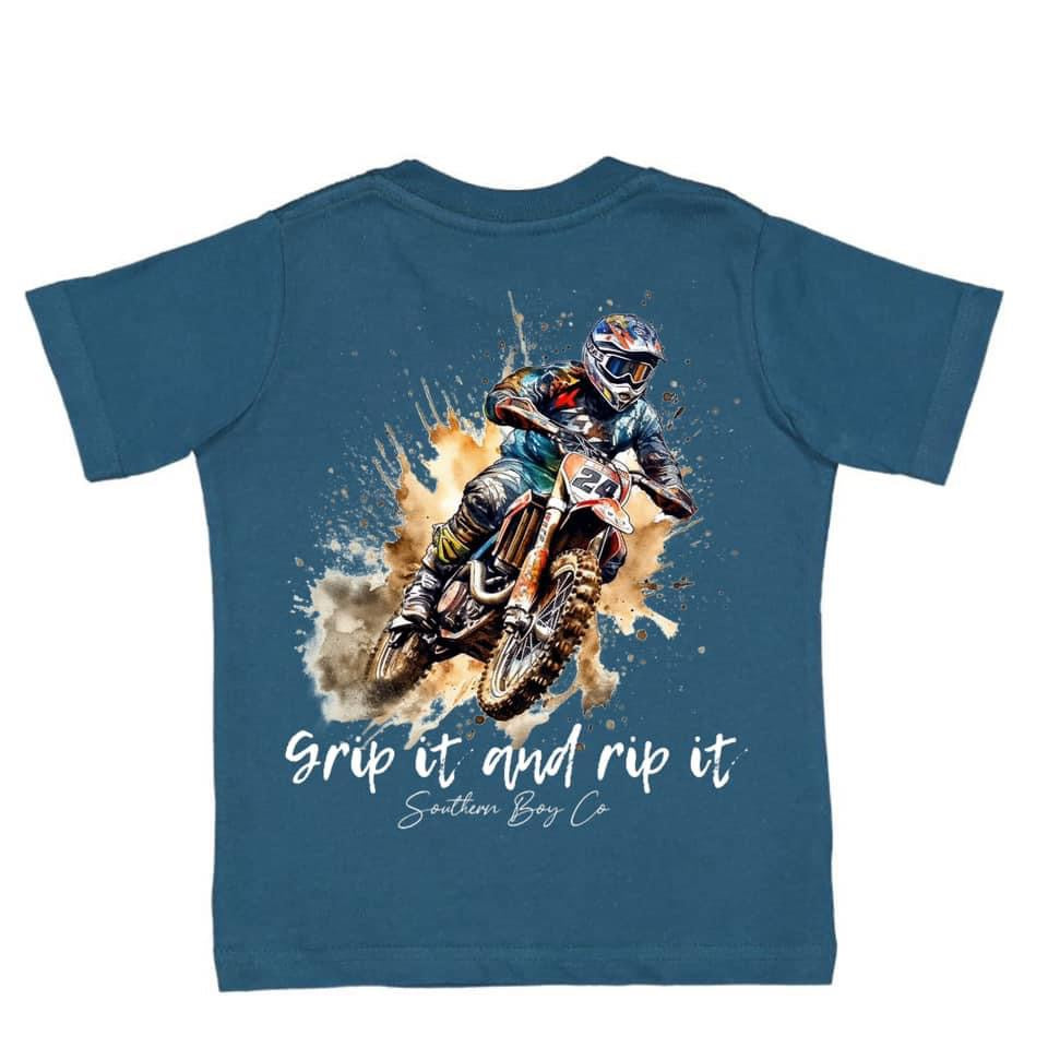 Grip It And Rip It Short Sleeve Kids Tee Southern Boy Co.