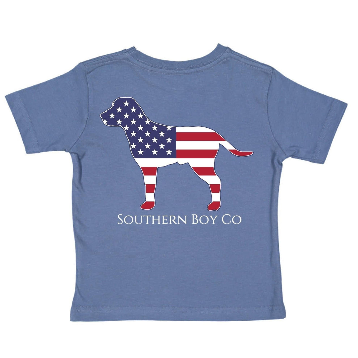 American Dog Flag Short Sleeve Kids Tee Southern Boy Co.