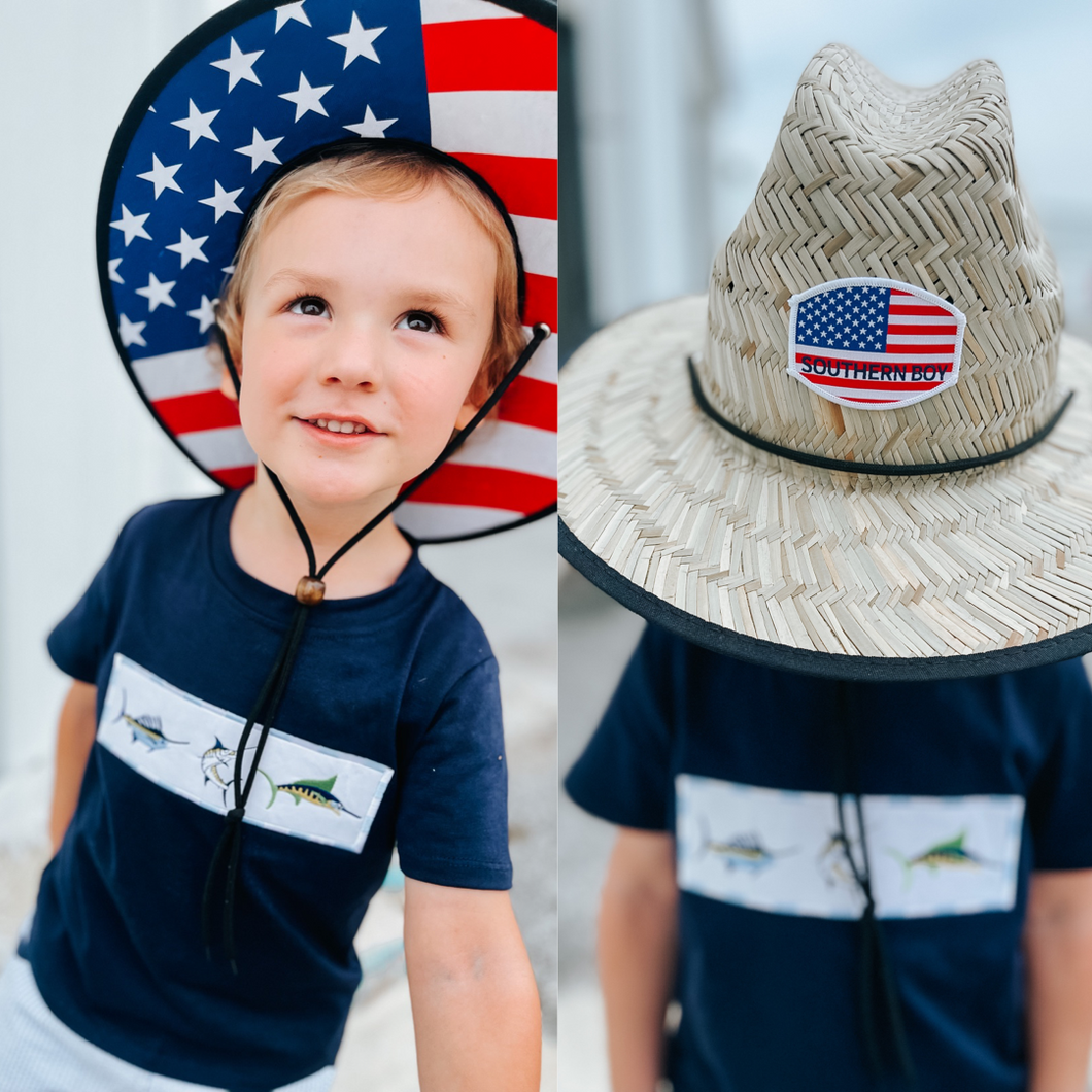 SBC Patriotic Straw Kids Hat