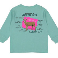Load image into Gallery viewer, Anatomy of a Whitetail Deer Long Sleeve Girls Tee
