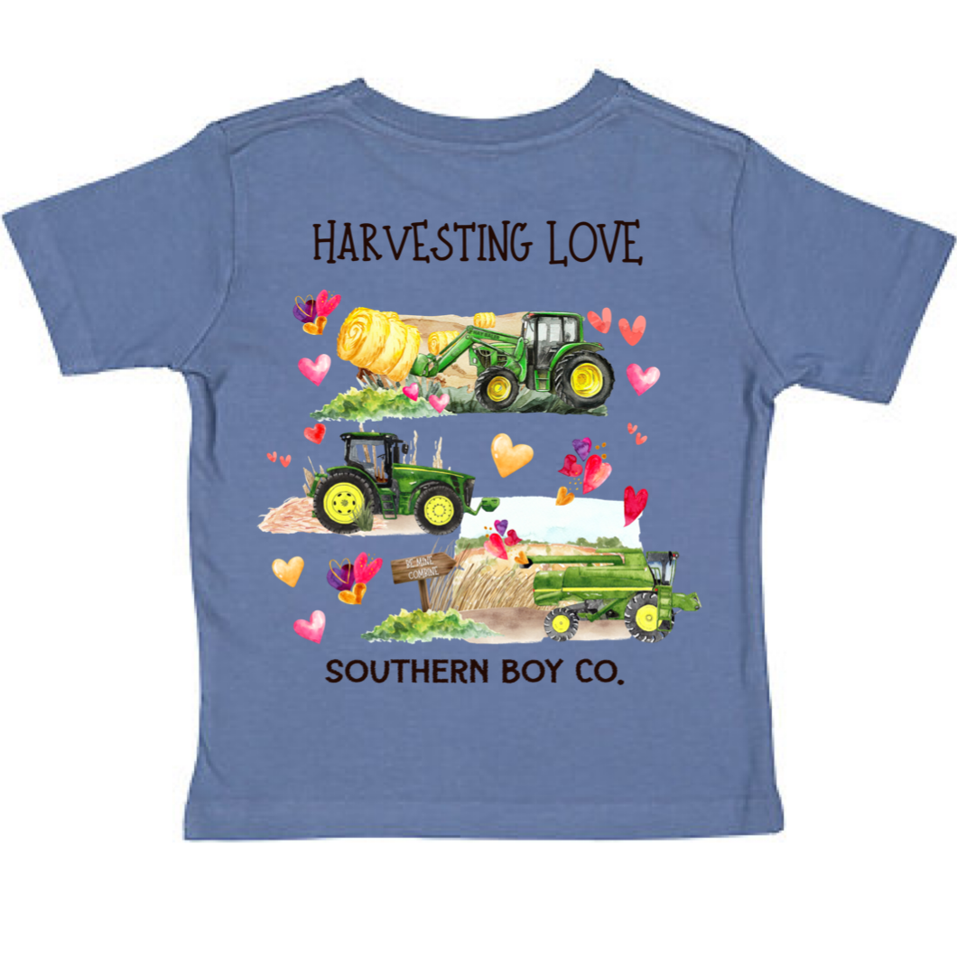 Harvesting Love Short Sleeve Kids Tee (D) Southern Boy Co.