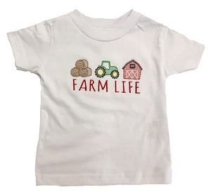 Farm Life Embroidery Tee