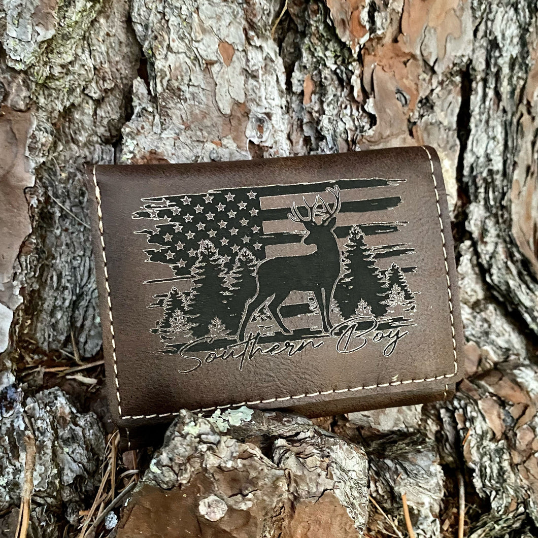Deer Flag Southern Boy Wallet