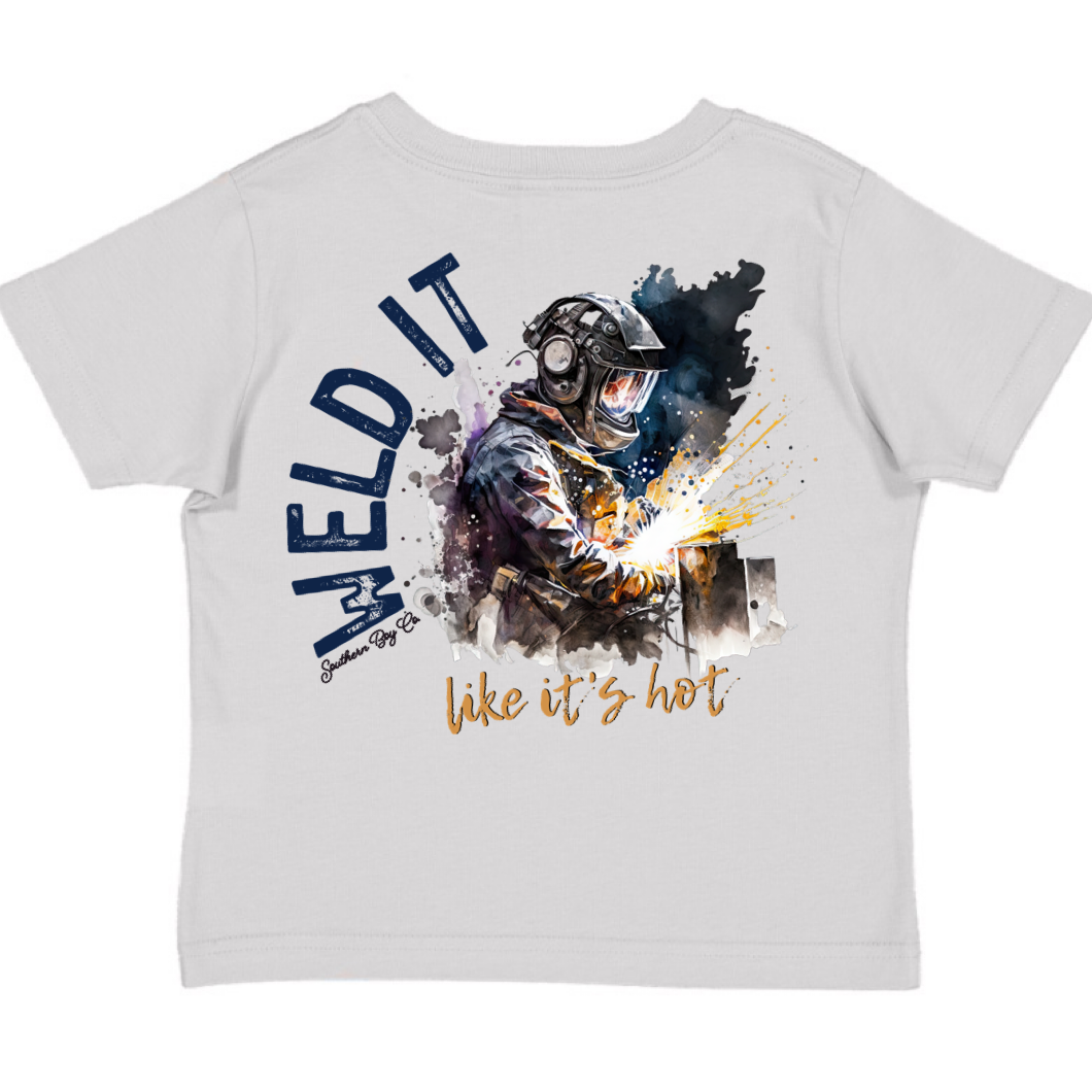 Weld It Like It’s Hot Short Sleeve Kids Tee (D)