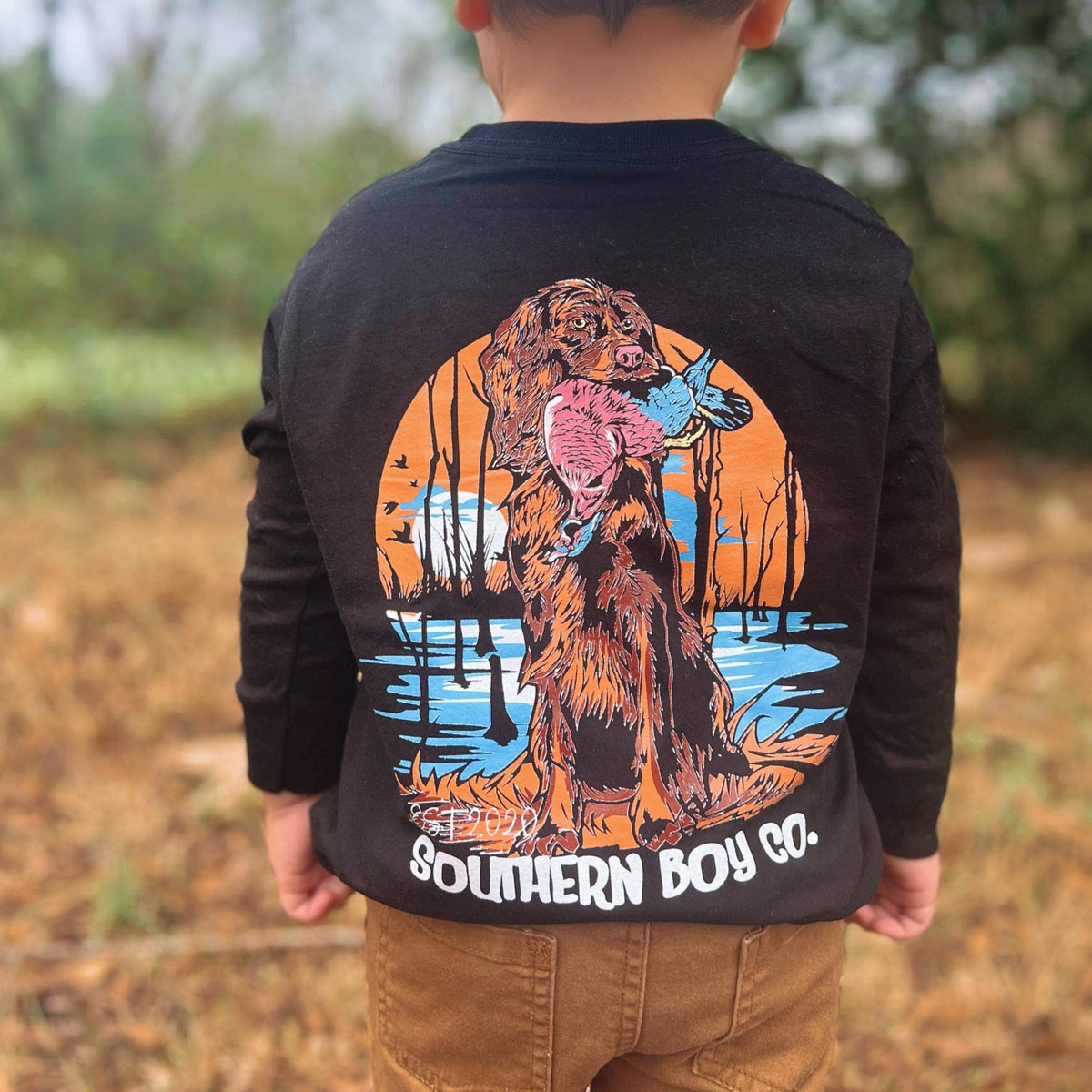 Vintage Camo Duck (Charcoal) Long Sleeve Kids Tee – Southern Boy Co.