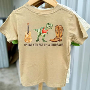 Cause You See I’m A Dinosaur Short Sleeve Boys Tee