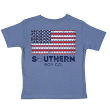 Load image into Gallery viewer, (Indigo) Patriotic Baseballs Short Sleeve Kids Tee
