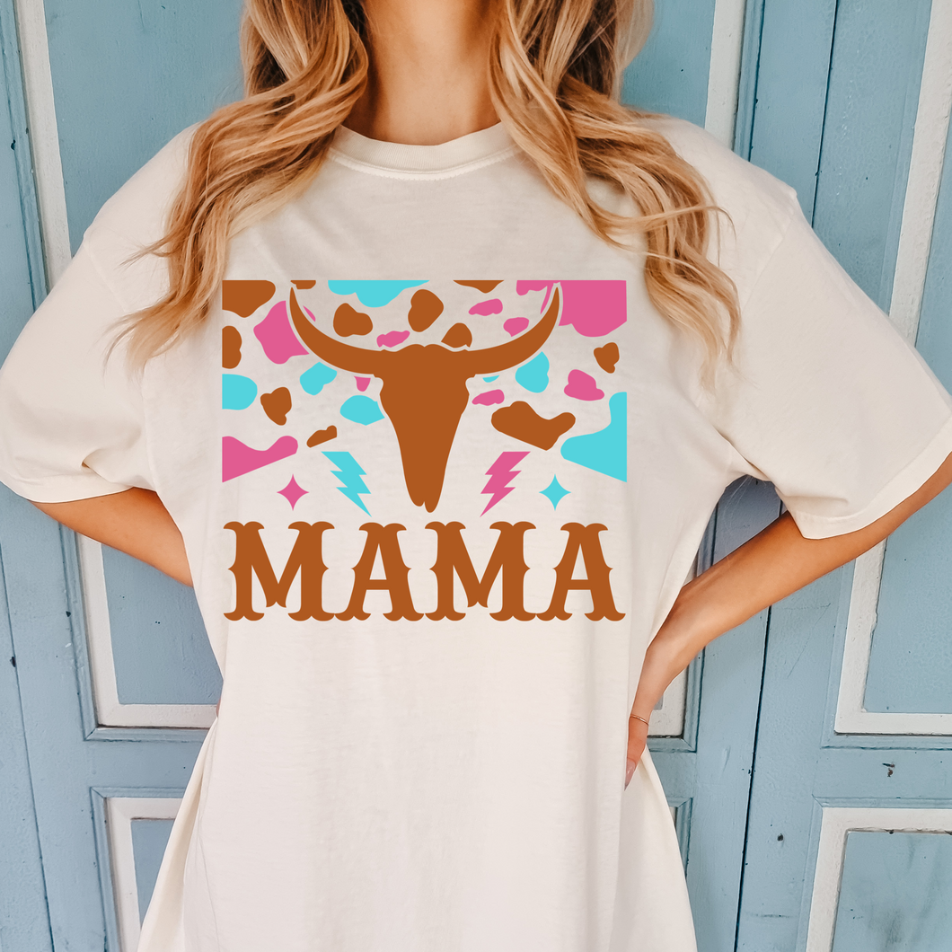 (SHORT) Longhorn Mama Short Sleeve Adult Tee