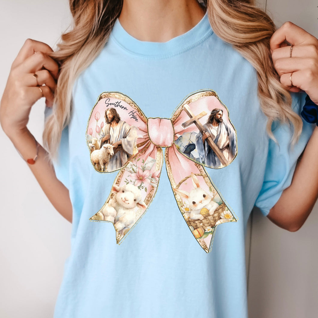 Easter Bow Short Sleeve Adult Tee