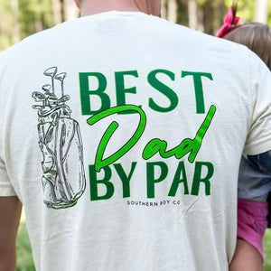 (Ivory) Best Dad By Par Short Sleeve Adult Tee