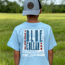 Load image into Gallery viewer, (SHORT) God Made A Blue Collar Boy Short Sleeve Kids Tee
