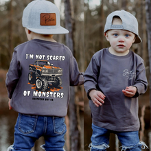 Load image into Gallery viewer, LONG Not Scared of Monsters Boys Tee
