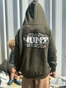 Camo Hunt Patch Kids Hoodie