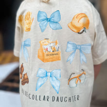 Load image into Gallery viewer, Coquette Blue Collar Daughter Short Sleeve Kids Tee
