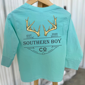 Deer Antlers Long Sleeve Boys Tee