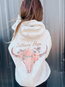 Girls Bull Skull Hoodie (D)