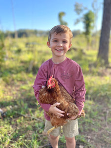 LONG SLEEVE Chickens Want More of Em Boys Tee