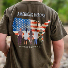 Load image into Gallery viewer, America&#39;s Heroes Short Sleeve Kids Tee (D)
