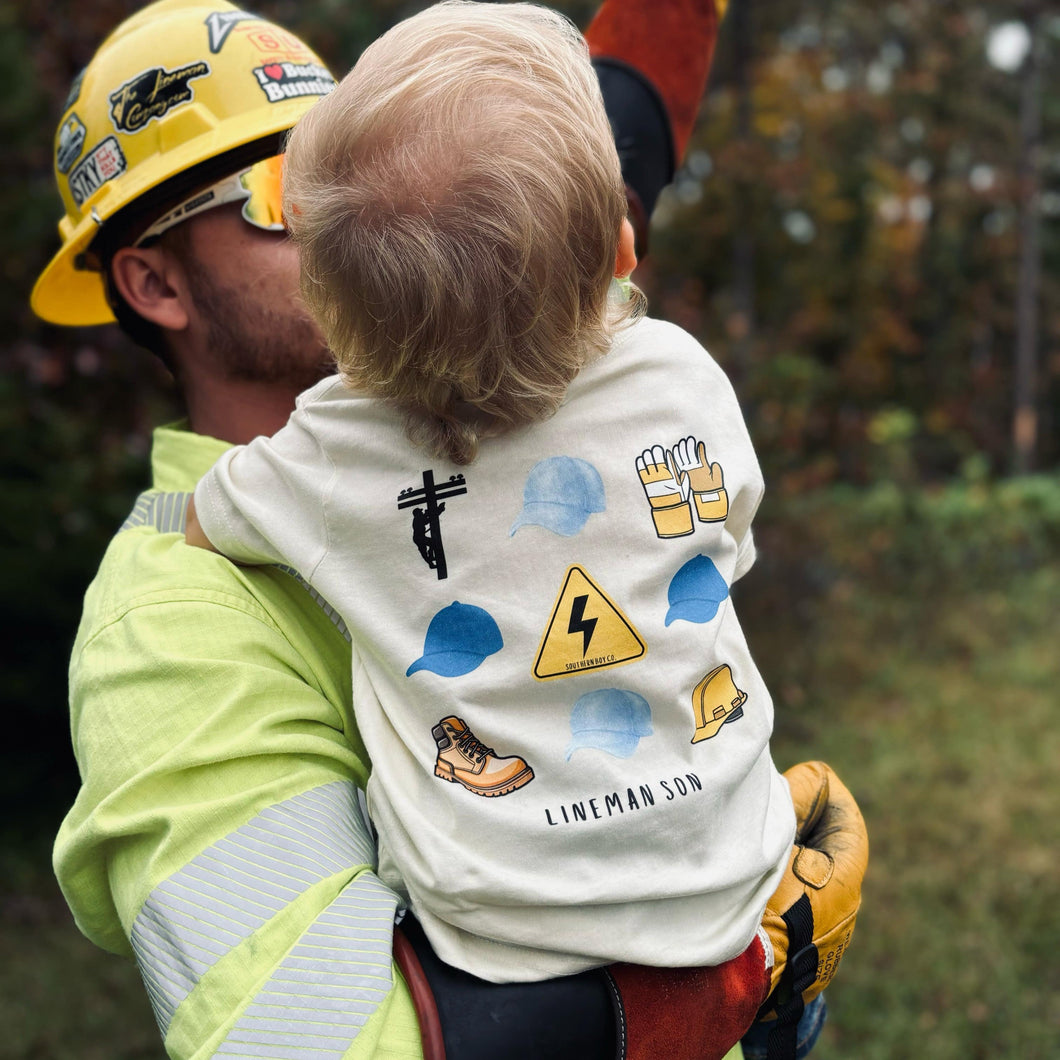 Lineman Son Short Sleeve Kids Tee