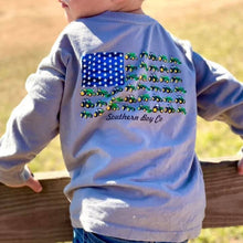 Load image into Gallery viewer, Tractor Flag Long Sleeve Kids Tee
