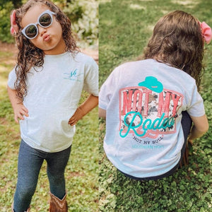 Not My Rodeo (Ash) Short Sleeve Kids Tee (D)