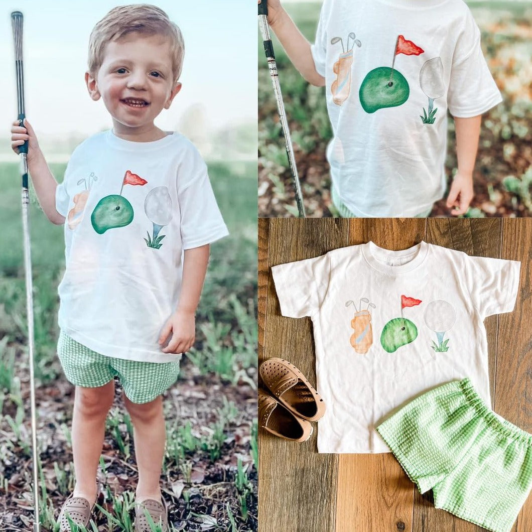 Golf Trio Short Sleeve Kids Tee (D)