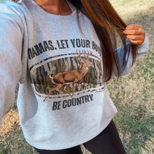 Load image into Gallery viewer, Camo Deer Boys Be Country Adult Sweatshirt
