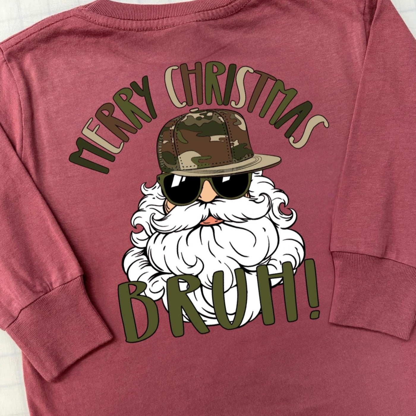 LONG SLEEVE Merry Christmas Bruh Boys Tee