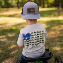 Load image into Gallery viewer, Tractor Flag Short Sleeve Kids Tee
