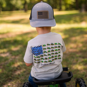 Tractor Flag Short Sleeve Kids Tee