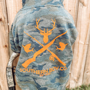 Camo Hunt & Fish Kids Hoodie