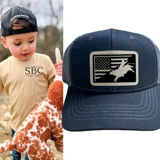 Bull Riding Patch (Steel) Kids Hat