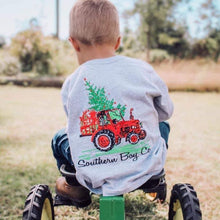 Load image into Gallery viewer, Christmas Tractor Long Sleeve Kids Tee
