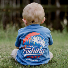 Load image into Gallery viewer, Daddy’s Fishing Buddy Short Sleeve Kids Tee (D)
