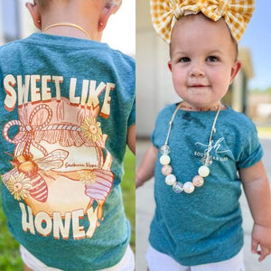 Sweet Like Honey Short Sleeve Girls Tee (D)