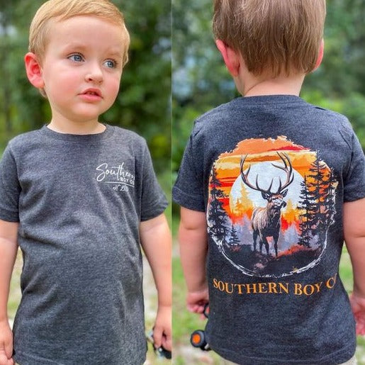 Elk Deer Short Sleeve Kids Tee (D)