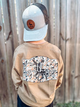 Load image into Gallery viewer, Deer Camo Badge Long Sleeve Kids Tee
