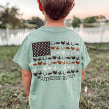 Load image into Gallery viewer, Hunting Seasons Flag (Sage) Short Sleeve Kids Tee
