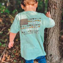 Load image into Gallery viewer, Hunting Seasons Flag (Sage) Short Sleeve Kids Tee
