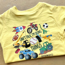 Load image into Gallery viewer, Can’t Talk, I’m Doing Boy Things Short Sleeve Kids Tee
