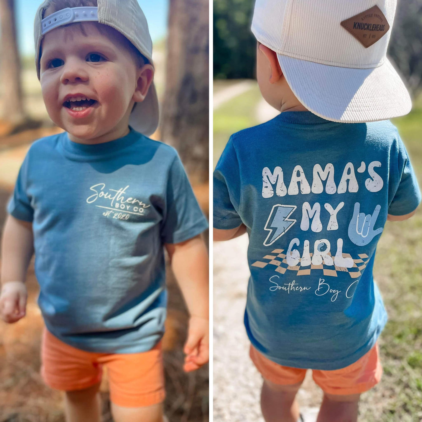 Mama’s My Girl Boy's Short Sleeve Shirt