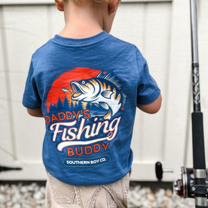 Daddy’s Fishing Buddy Short Sleeve Kids Tee (D)