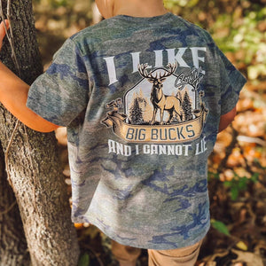 I Like Big Bucks Kids Short Sleeve Tee