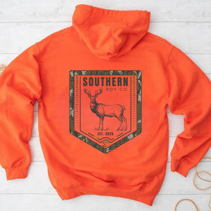 (KIDS) ORANGE Camo Deer Hoodie