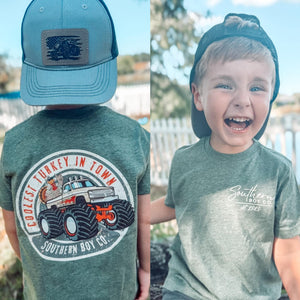 Turkey Truck Short Sleeve Kids Tee